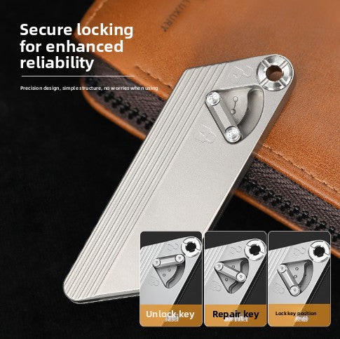 Trapezoidal Blade Titanium Alloy Art Knife